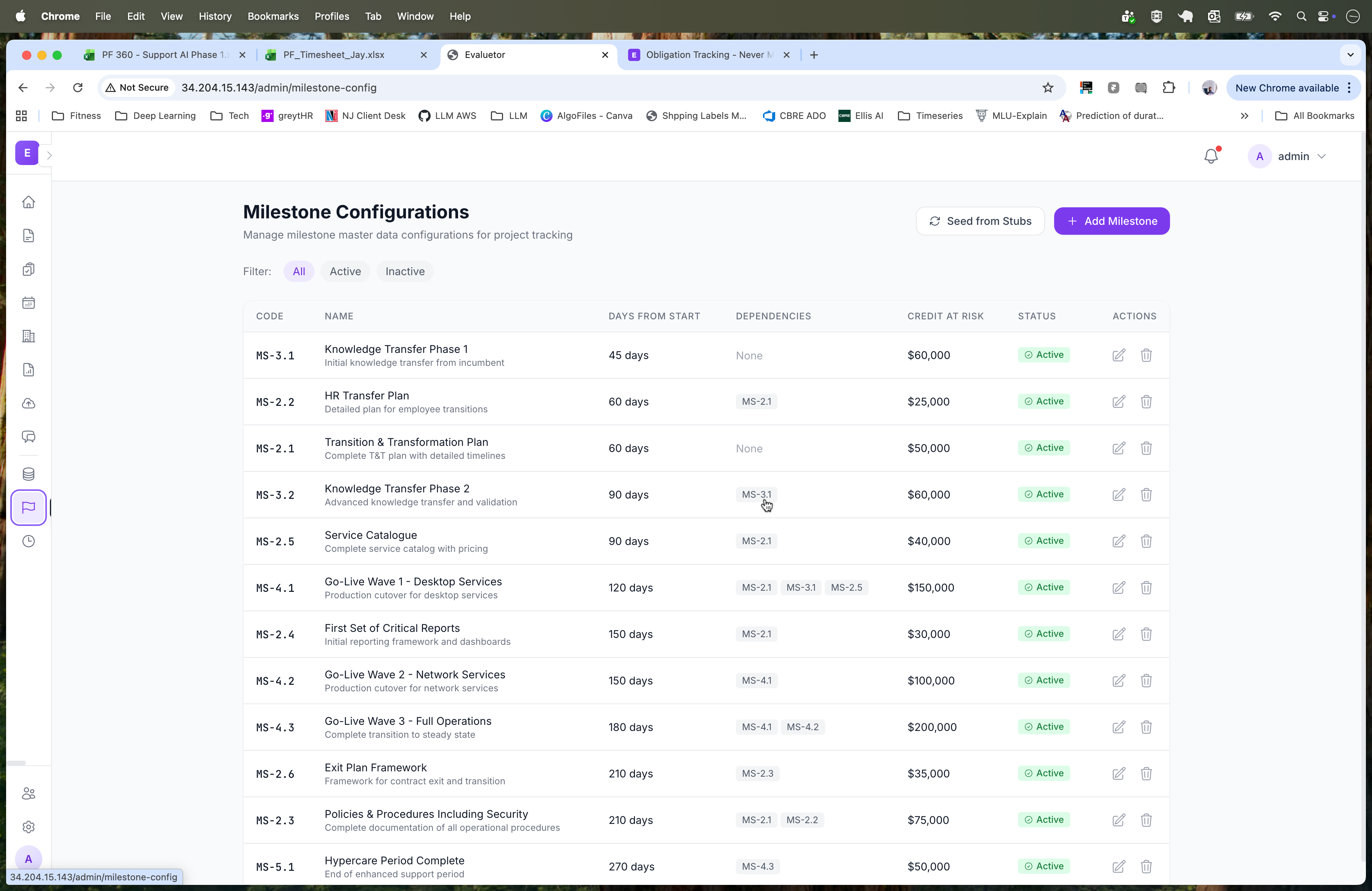 Auto-renewal detection and milestone configuration
